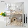 Luxury Transparent Double-Layer Acrylic Hamster Cage Villa