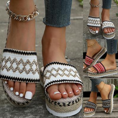Wide Sandals For Women With Arch Support 2026 European And Ethnic Foreign Trade Large Size Women'S Thick Soled Sandalias Mujer