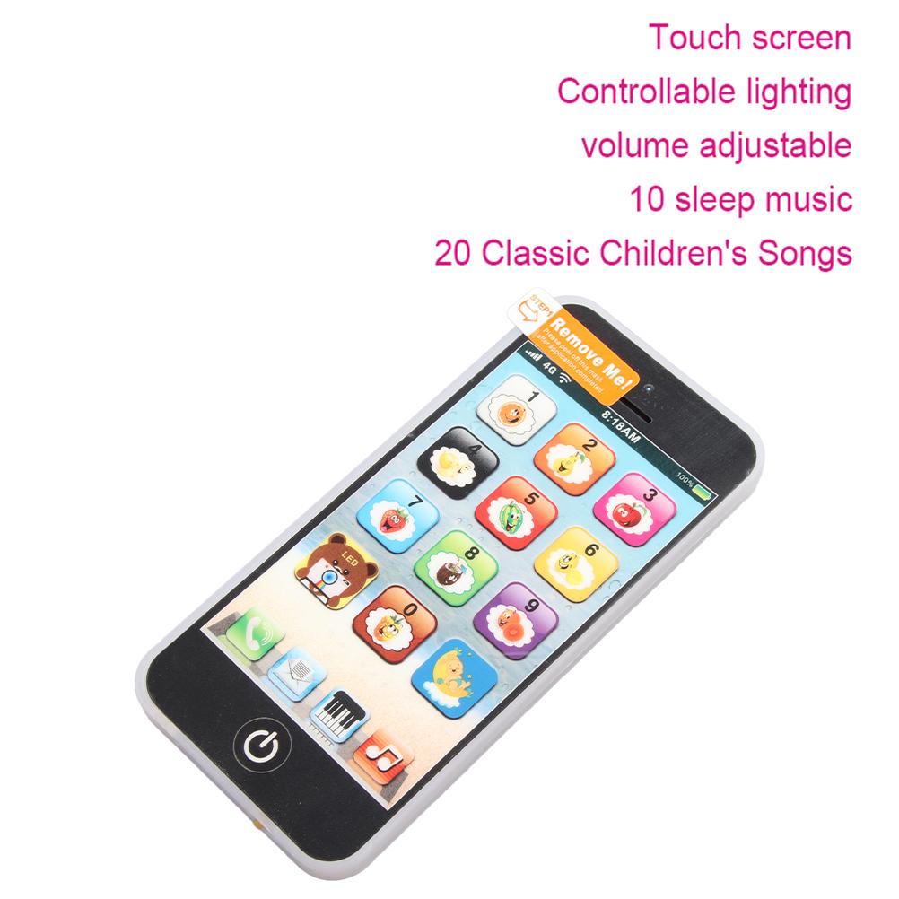 Kinder Telefon Spielzeug Wiederaufladbare Spielen Mobile Handy mit Touchscreen Lichter Musik Kinder Baby