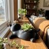 Cat-shaped Storage Box Mini Plant Pot 3D Printed Succulent Pot Funny Cat Flower Pot  Tabletop