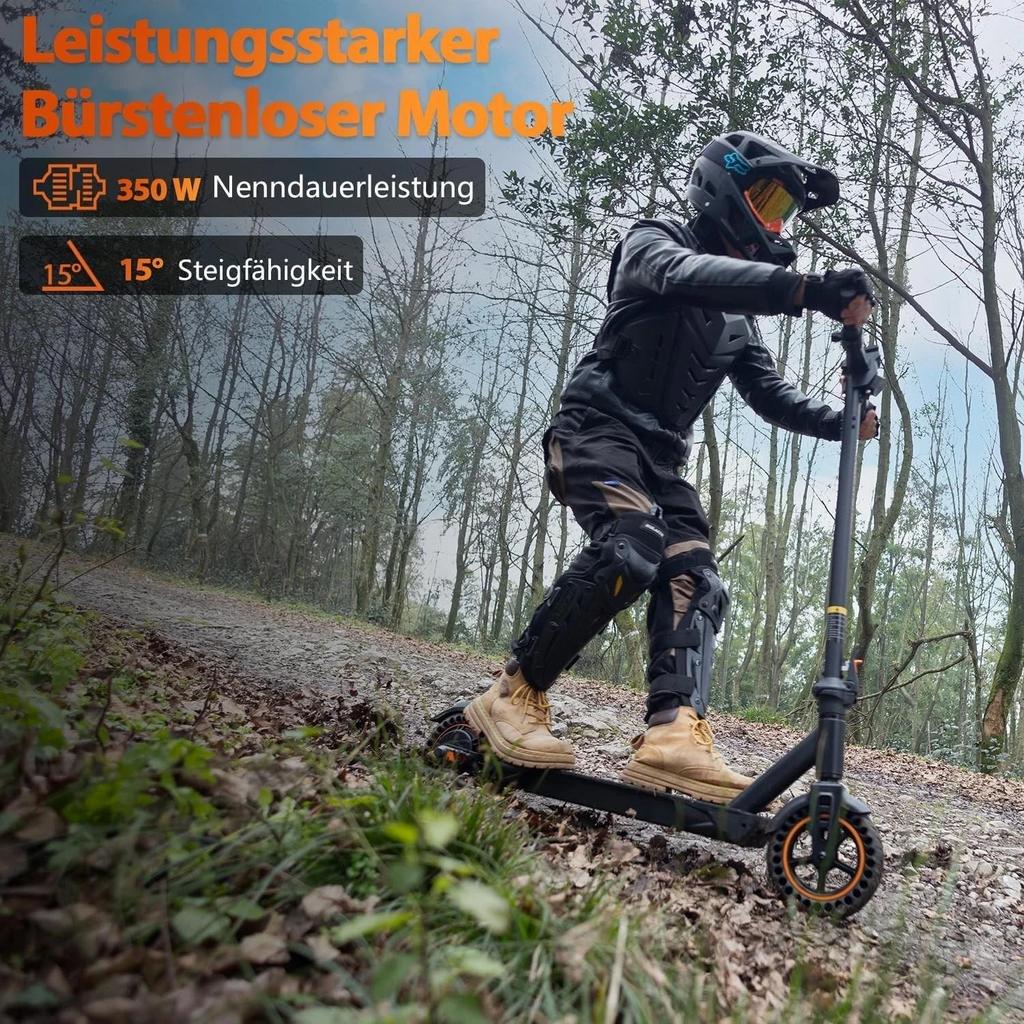 Kukirin S1 Max 8-inch 350W Electric Scooter, Urban Electric Scooter, 36V 10.4AH, Maximum Range 39km, Maximum Load 120kg, Black
