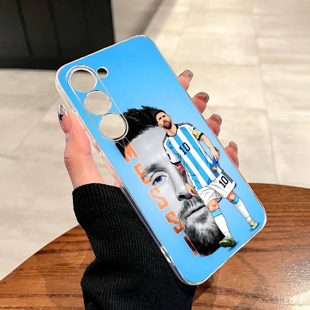 Чехол для телефона с Лионелем Месси для Samsung A10, 12, 20, 21S, 30, 31, 40, 50, 51, 52, 70, 71 Прозрачный чехол Samsung a21s