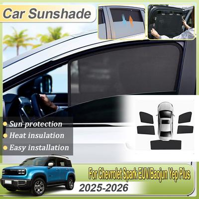 Sunshade Mesh For Chevrolet Spark Euv Accessories Baojun Yep Plus   Magnetic Auto Window Frame Curtain Net Anti-Mosquito