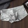 Solid Color Men's Breathable Mesh Briefs - Comfortable, Elastic, Sexy, Triangle Design