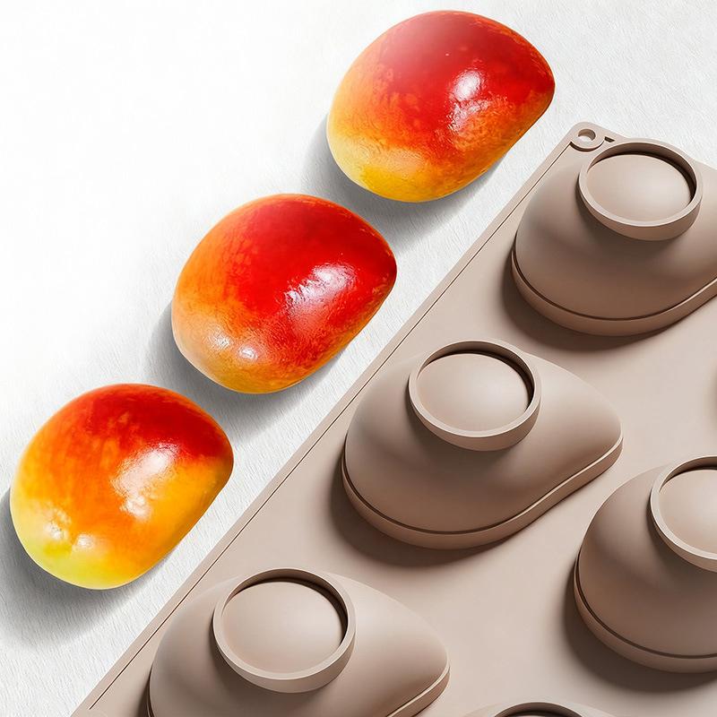 6/12 Cavity Silicone Mold For Mango Mousse Cakes Fruit Shaped Silicone Mold For Chocolate Silicone Mold For French Pastries