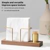 Desktop Organizer Tableware Supplies Wood Tissue Paper Holder Napkin Holder Brass Tissue Box Storage Toothpick Box