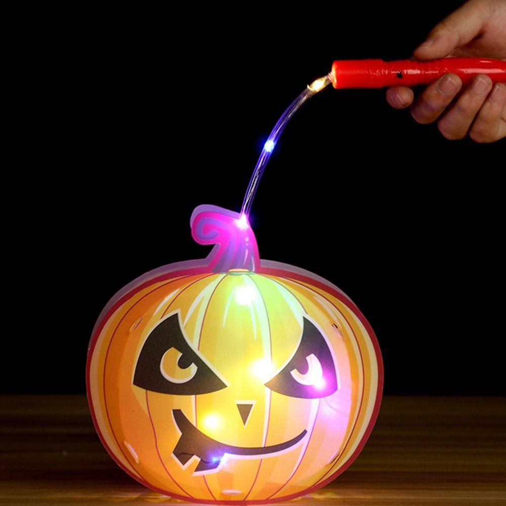 Luminous Halloween Pumpkin Lantern Glowing Ghost Festival Lantern  Children Toys
