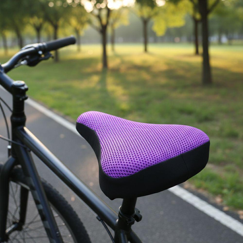 4PCS Black Bike Seat Cover Breathable Mesh Cycling Seat Cushion Cover Long-distance Riding Comfort