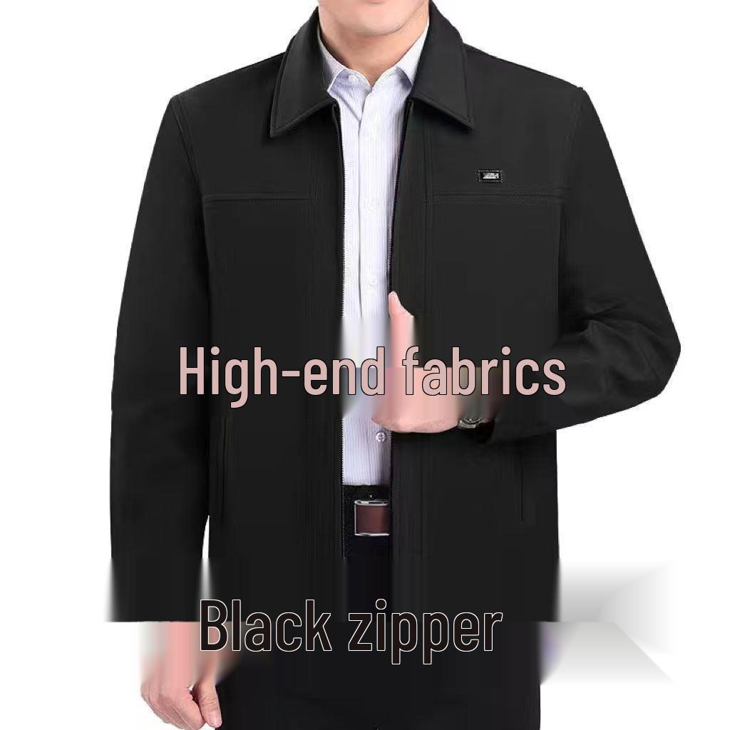 

Мужская распродажа, повседневная куртка - весна/осень, отложной воротник, наряд для папы, тонкая, высококачественная верхняя одежда M (Recommended 40-50 kg)