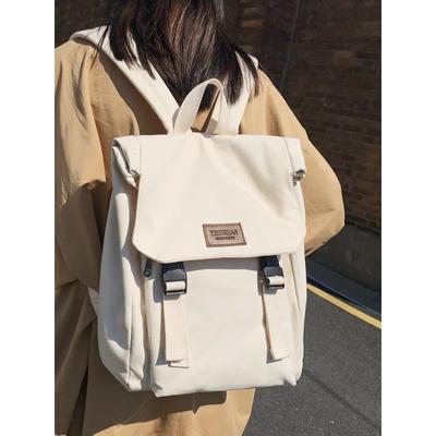 Canvas Schoolbag Student Backpack Unisex Large-capacity Trend Travel Computer Bag Casual Versatile Minimalist Shoulder Bag