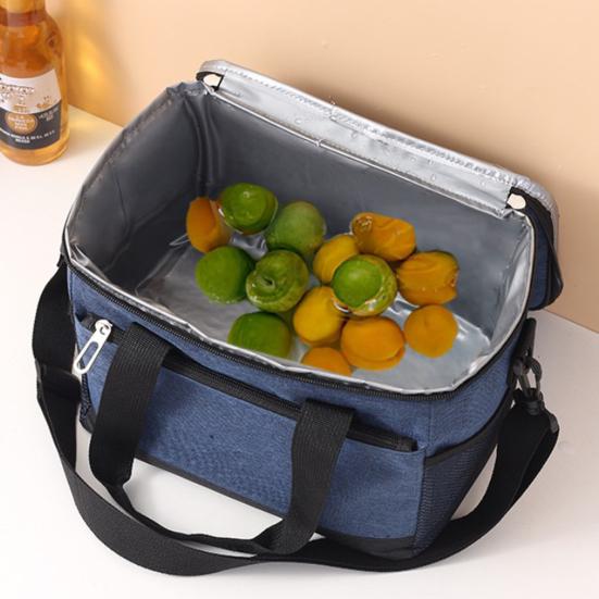 Insulated Lunch Bag with Adjustable Strap Large Capacity Cooler Tote Water-Resistant Bento Lunch Bag for Outdoor Camping Picnic Travel