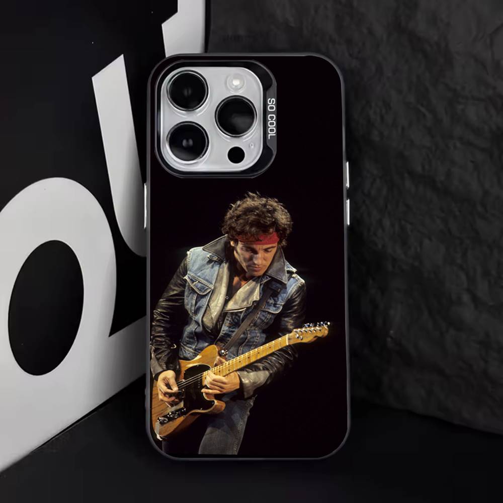 B-Bruce Springsteen Singer Phone Case For iPhone 11,12,13,14,15,16,17,Pro,Max,Plus,E,Air,Mini IMD Matte Black