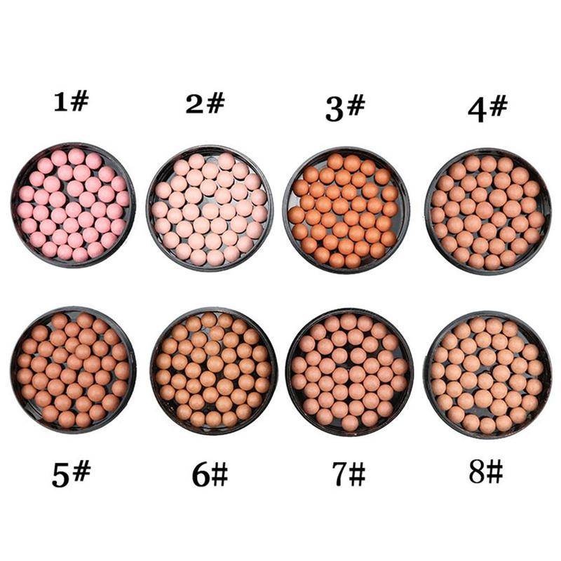 Face Blush Ball Waterproof Blush Highlightr Long Lasting Pigments Matte Oil-control Contouring Blush