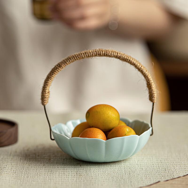 Retro Ceramic Portable Fruit Basket