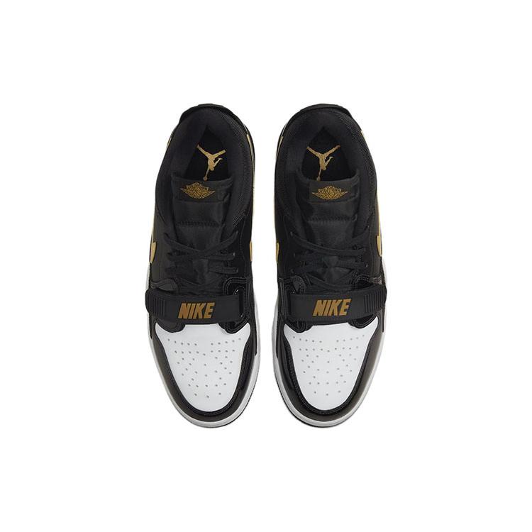 New JORDAN Legacy 312 Low Black Metallic Gold CD7069-071