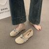 Retro Inner Height Increase Mary Jane Shallow Mouth Single Shoes Women's 2025 New Spring and Summer French Skirt Ballet Shoes Children