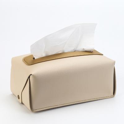 Solid Color PU Tissue Box Storage Tissue Bag Nordic Home Detachable Hand Carry Tissue Bag