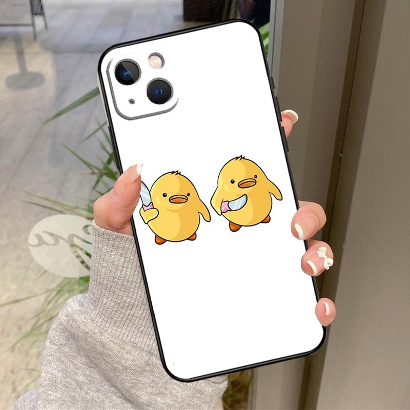 Duck With Knife Duck Cute Case For iPhone 16 Pro Max 15 14 12 11 13 17 Pro Max Plus 12 13 Mini 16e 17 Air Back Cover
