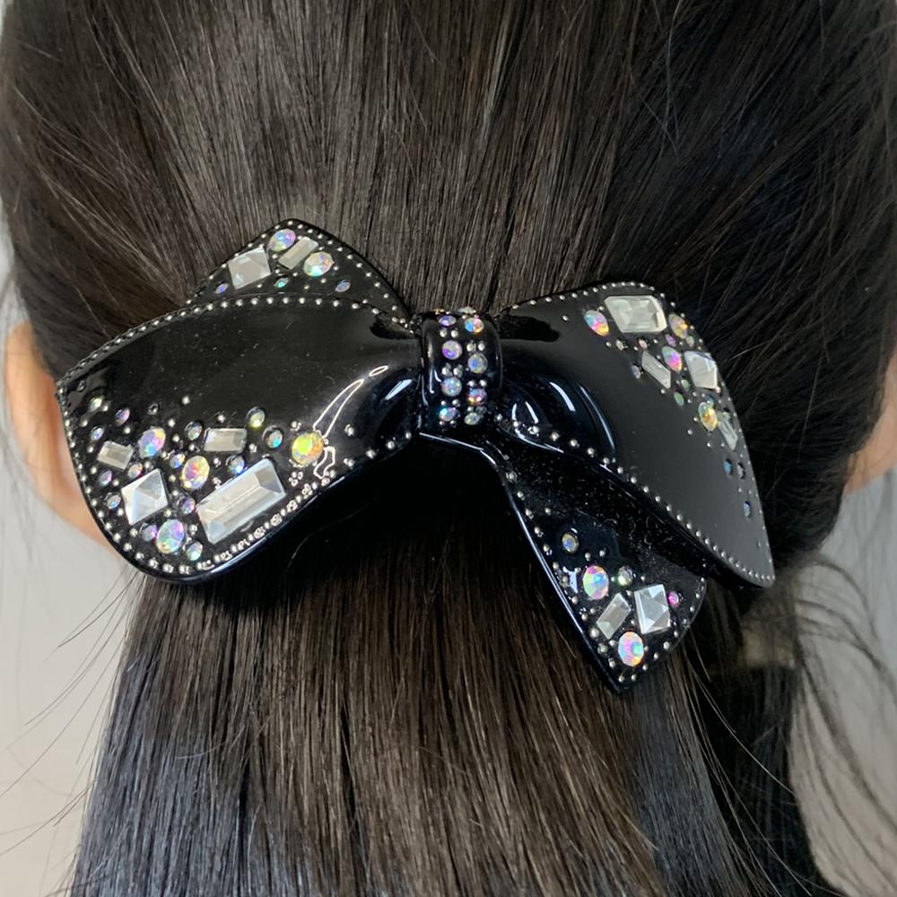High Quality Acetate Bowknot Rhinestone Hair Barrettes for Girls Headwear Hair Accessories Gift For Girlfriend and Mum