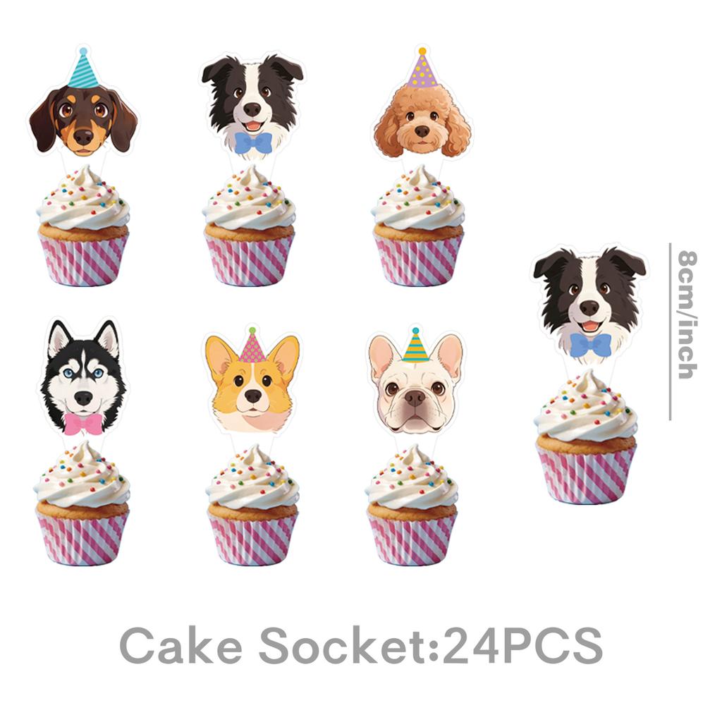 Cartoon Puppy Dog Birthday Party Decorations Supplie Celebration Party Disposable Banner Tablecloth Cup Plate Baby Shower Set
