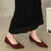 Elegante Wedge Dames Lage Hakken 2026 Nieuwe Puntige Neus Kantoorschoenen Vrouwelijke Metalen Gesp Lage Pumps Mode Feestjurk Schoenen