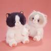 PP Cotton Plush Doll Pendant Soft Long Hair Cat Keyring Puppy Cat Plush Keychain  Girl