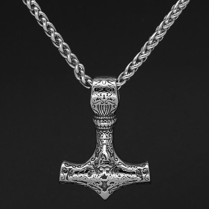 Nordic Viking Odin Thunder Hammer Men s Pendant Necklace pendant necklace