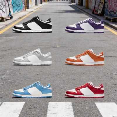High-Quality Black & White Panda Dunk UNC Blue Low-Top Leather Skate and Running Shoes for Men & Women