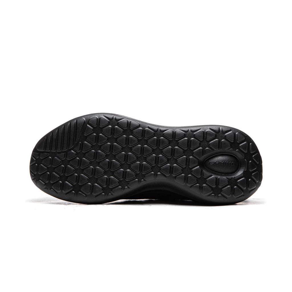 Li Ning Cloud Wave Slip On Cushioning Slip Resistant Abrasion Resistant Lightweight Low top Casual Shoes Men's Black AGLW051-5