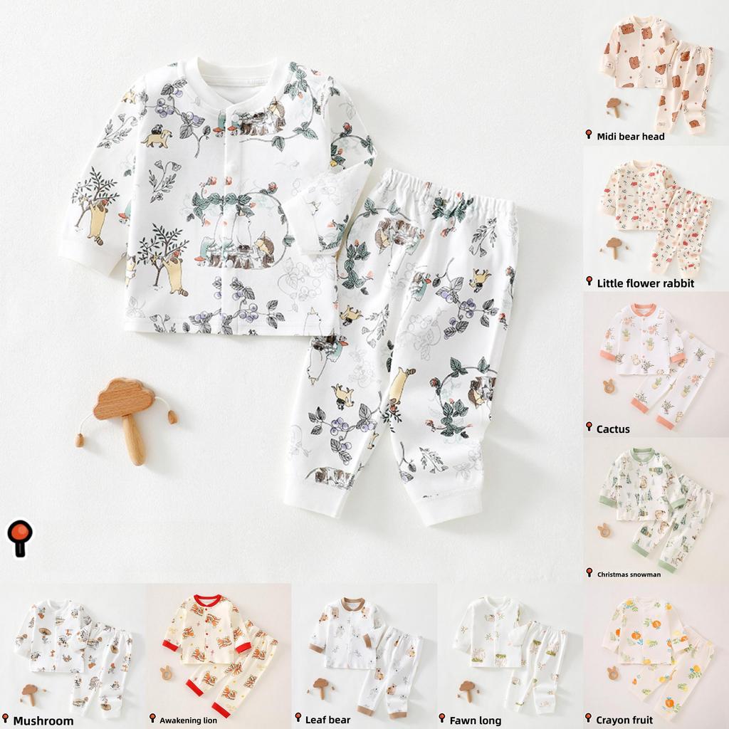Baby Boys Girls Cotton Pajama Sets With Antibacterial Fabric For Newborns