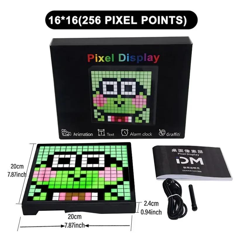 

LED Pixel Display APP Control Programmable Night Light DIY Text Pattern Animation for Home Decoration, Bedroom, Game Room USB Plug