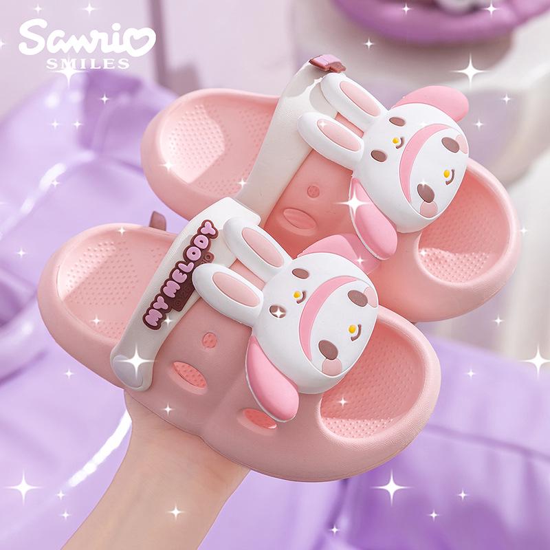 Sanrio Girls' Non-Slip Cartoon Summer Slippers - Lightweight & Soft Sole for Children
