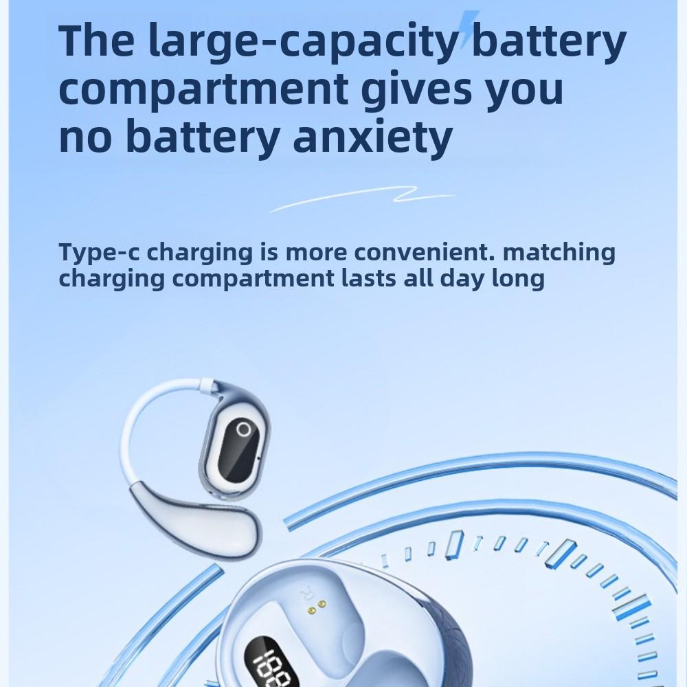 New Bone-conduction Bluetooth Headphones Wireless Ultra-long Endurance Earless Ear Sports Noise-cancelling Earphones