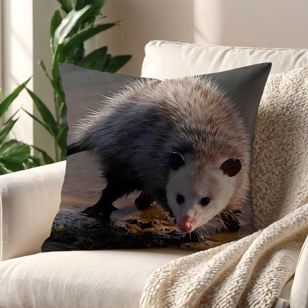 Modern Opossum Kawaii Cushion Cover For Pillow Printing Sofa Decoration Home Car Room Coffee Shop Office Nordic Simplicity