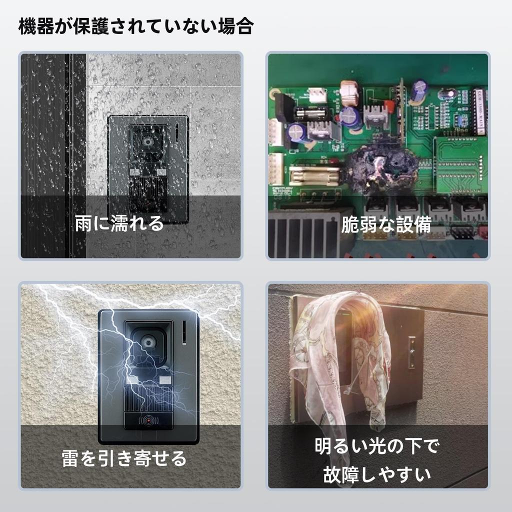 Außen-Gegensprechanlage Regenschutz Türsprechanlage, Gegensprechanlage Zutrittskontrolle Türklingel Sonnenschutz Metall Schwarz Video-Türklingelschutz