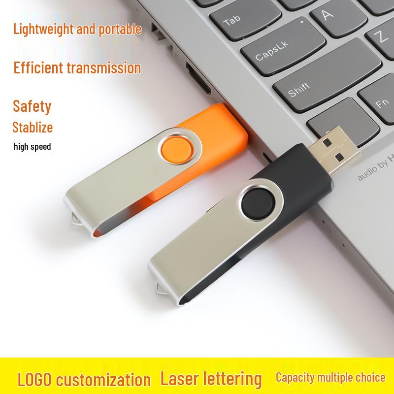 Custom Logo Swivel USB Flash Drive: 4GB, 16GB, 32GB - Ideal for Exhibitions and Creative Promotions.