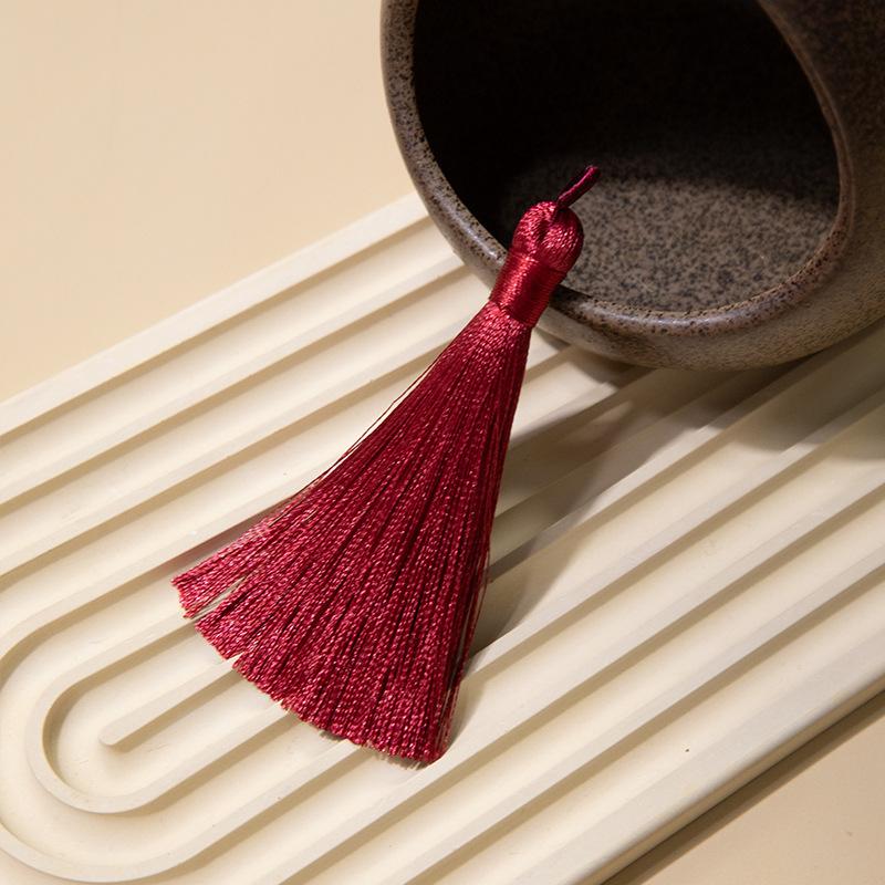 8Cm Pull Circle Fringed Ear Polyester Fringed Antique Hanging Ear Bookmark Sachet Jewelry Accessories Diy Small Pendant