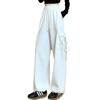 Easy Bottoms for Home Long Street Ribbon Simple and Fz14 Size YY&YY Wide-leg Pants, Sweatpants, Women's, Wear, Length, Style, Detail, Pockets,