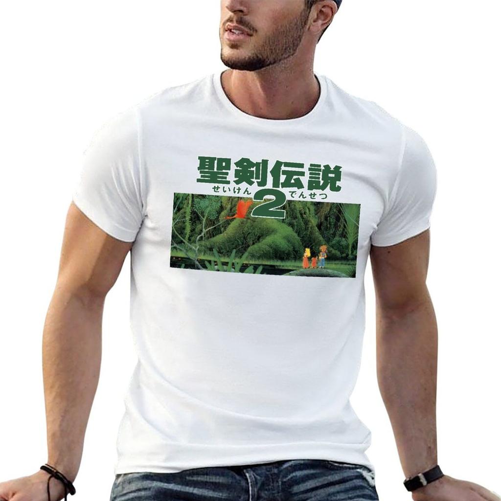 Secret Of Unisexa Japanese Version Promotional Artwork (Seiken Densetsu 2) TShirt Anime T Shirts Tops Unisexs Big And Tall T Shirts