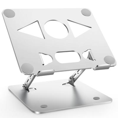 Foldable Laptop Tablet Adjustable Height and Ergonomic Relieves Back and Stiff Improves Heat Desk Compatible with and Under Silver Stand, Stand,