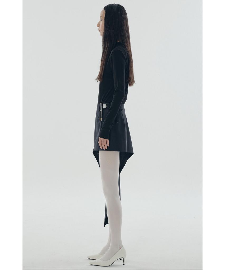 RECODE Asymmetric Draped Skirt_Rqkam25548Nyx