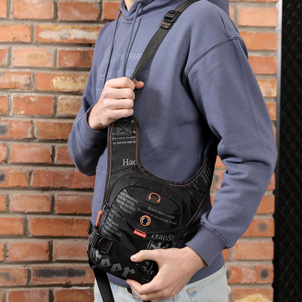 Motorcycle Leg Bag Portable Waterproof Nylon Waist Pack Outdoor Cycling Cross Chest Bag