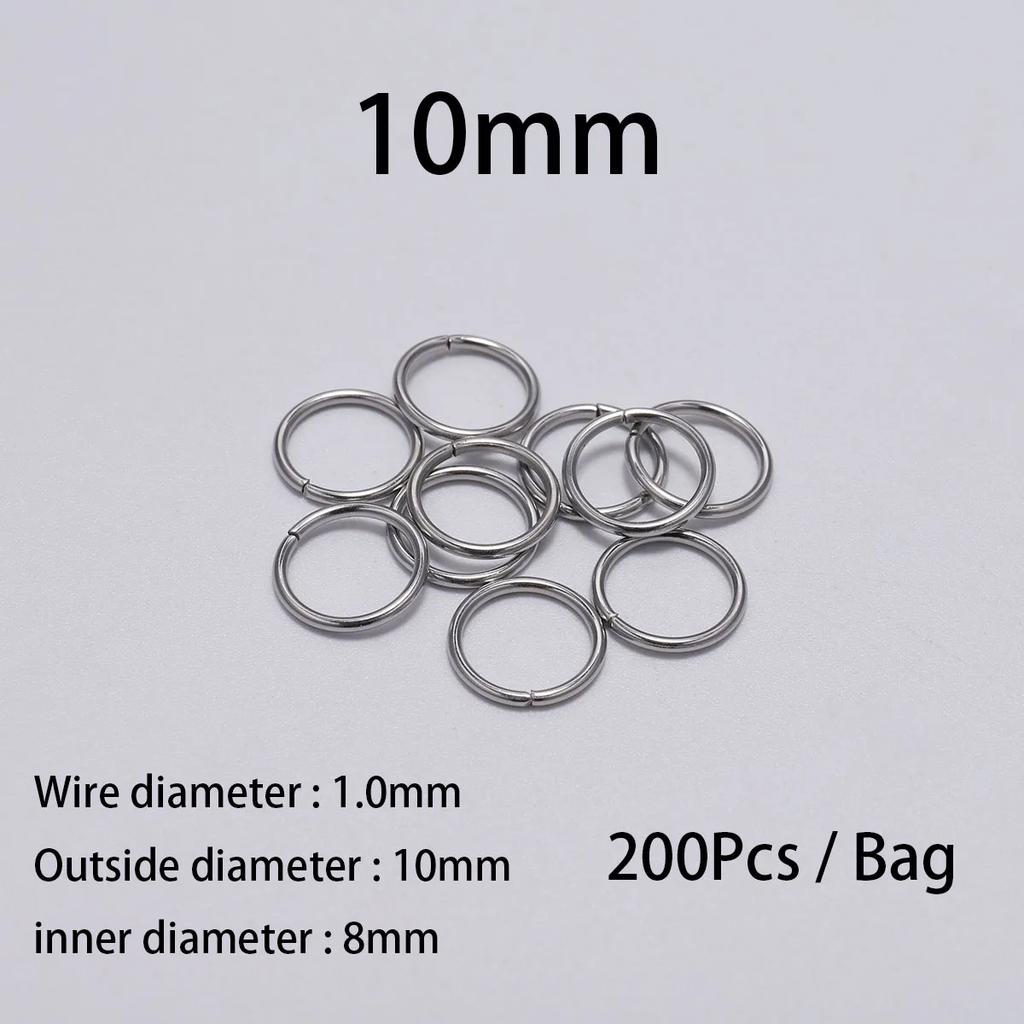200pcs High Quality Gold Rhodium Jump Rings For DIY Jewelry Making Supplies Findings and Necklace Earring Repairs Accessories