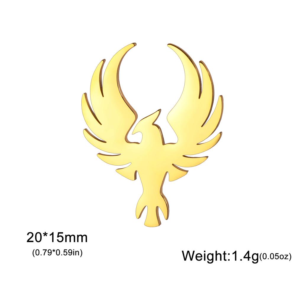 Phoenix Brooch Pin Stainless Steel Animal Gold Color Suit Collar Badges for Men Women Totem Jewelry Wholesale 2026 New