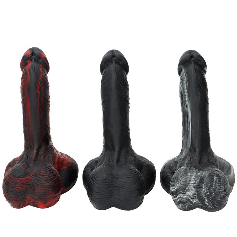 Female Masturbation Device Mixed Color Simulation Big Sucker Dildo Fake Penis Backyard Anal Plug Expansion Anus
