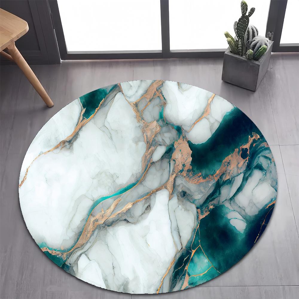26 Style New Luxurious Marble Colour Nature Black Gold Round Carpet Rug for Bedroom Living Room Decoration,pet Decor Floor Mat