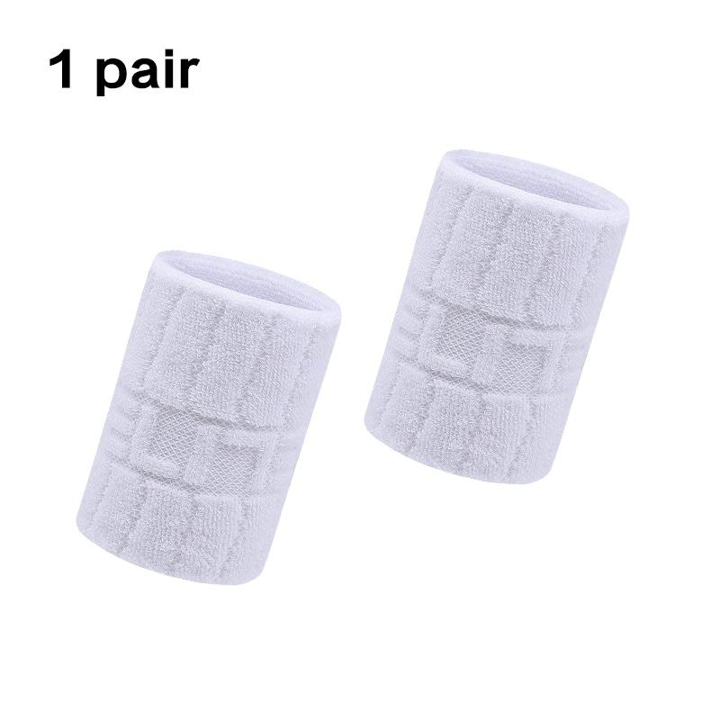1 Pair Cotton Elastic Wristband Support Basketball Wrist Brace Wraps Men Kids Gym Fitness Powerlifting Tennis Sweat Absorption 1