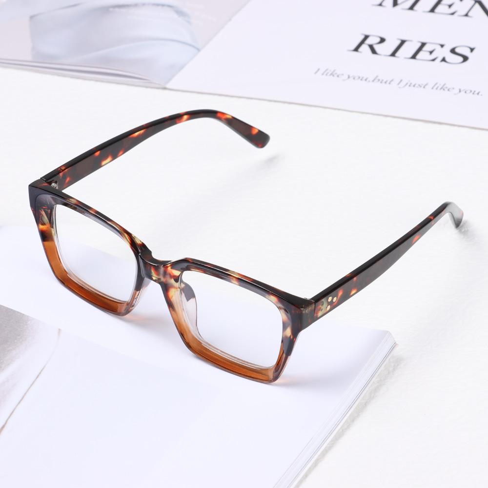 Latest Square Reading Eyeglasses Men Women Oversized Frame Fashionable HD Presbyopic Eyeglasses Diopter 0~+3.0