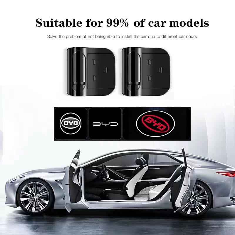 2 Stück BYD GROUP Auto HD LED Tür Willkommenslicht für BYD F3 L3 F0 G3 S6 F6 M6 S7 Atto 3 Yuan Plus Song Plus Seal Dolphin Sealion