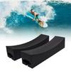 Board Transport Roof Rack Set Pair for Vehicle Top Travel, Soft Body and Black Profile for Water Sports Road Carry and Roof Contact Use